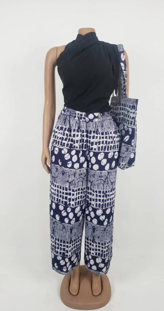 Handmade Ankara Trousers & Tote Bag.